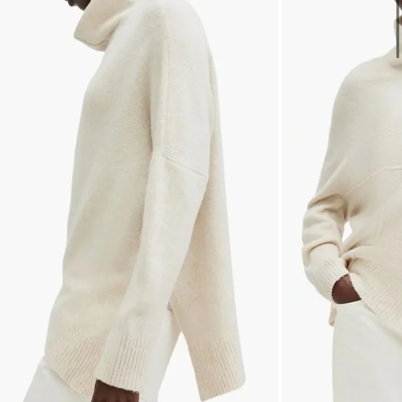 EUC! All Saints Cream Turtleneck Sweater, Size Medium - Picture 3 of 9
